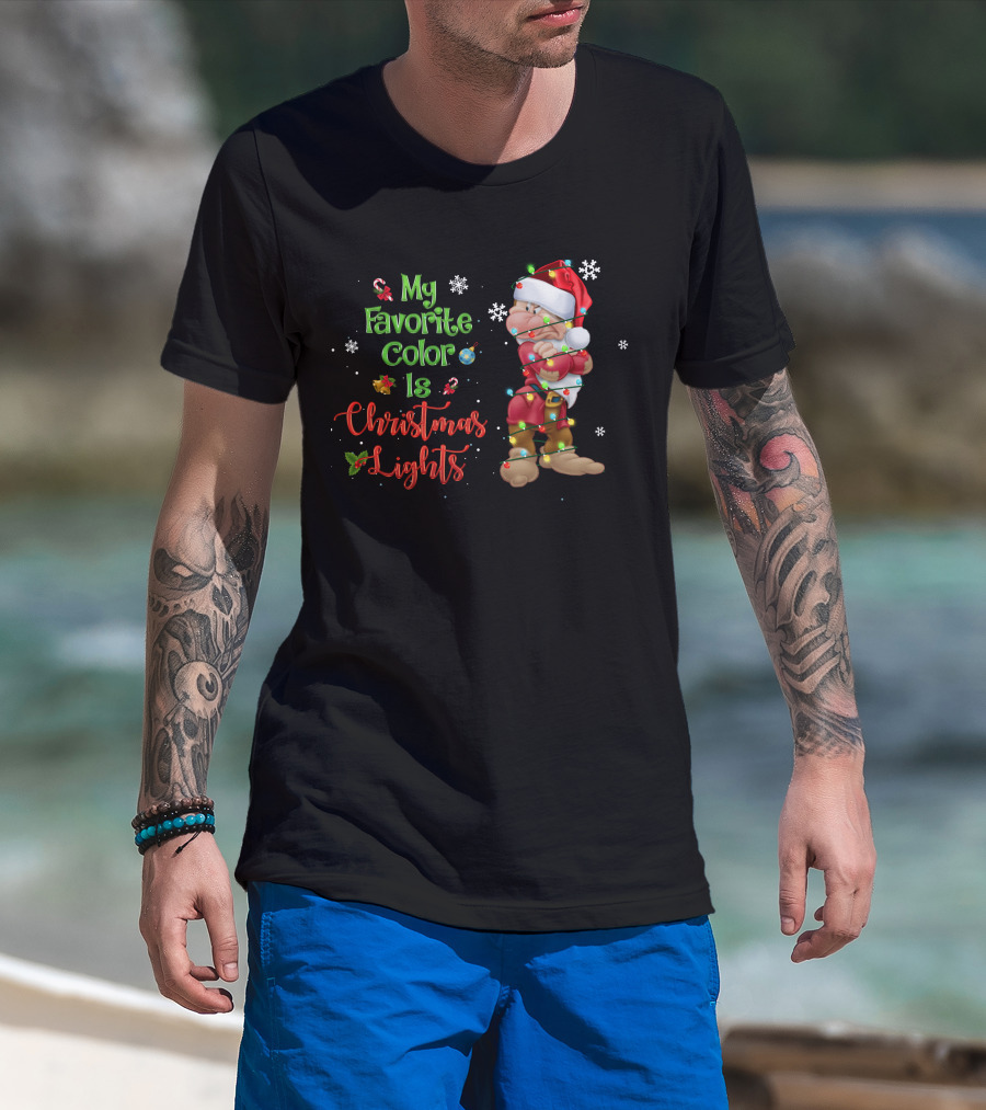 My Favorite Color Is Christmas Lights Grumpy T-Shirt
