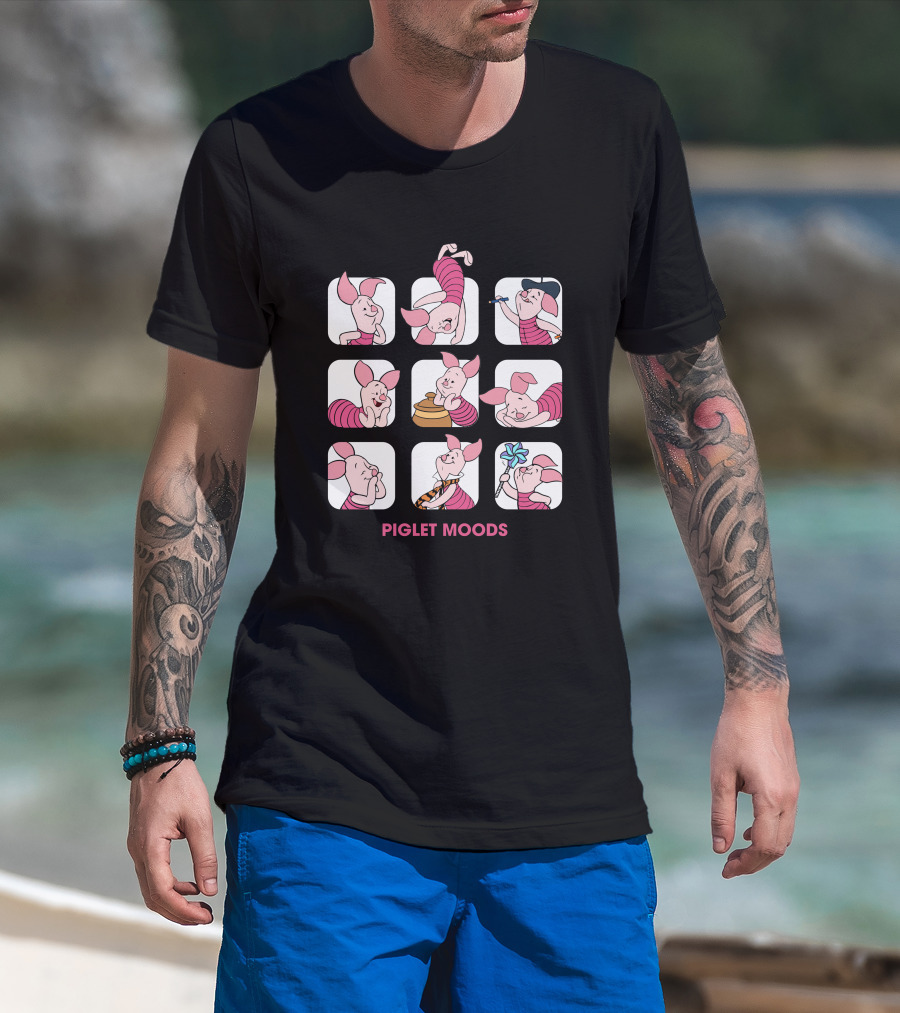 Piglet Moods Playful Expressions T-Shirt