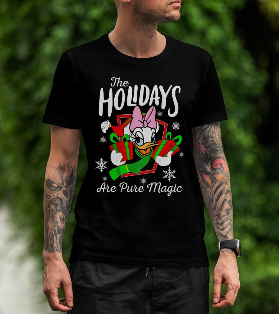 The Holidays Are Pure Magic Daisy Duck Christmas Snowflakes Gifts T-Shirt