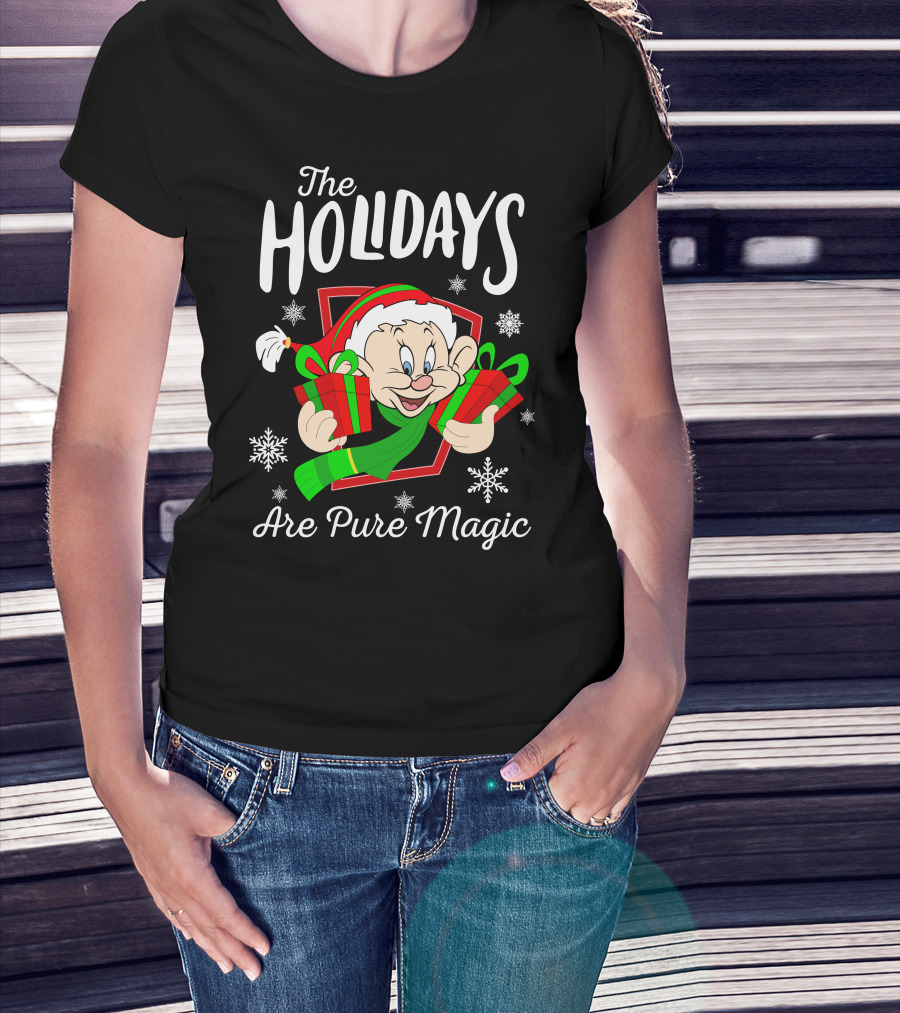 The Holidays Are Pure Magic Dopey Christmas Snowflakes T-Shirt