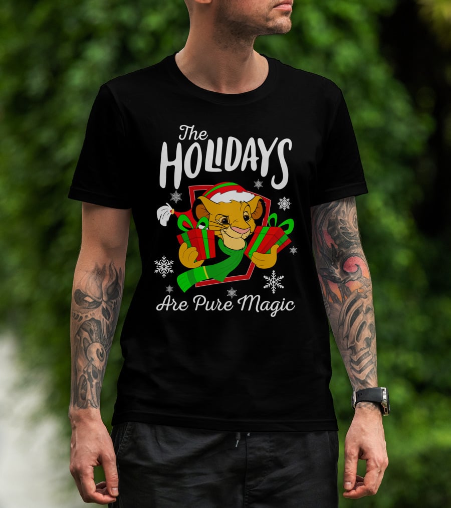 The Holidays Are Pure Magic Simba Christmas Snowflakes T-Shirt