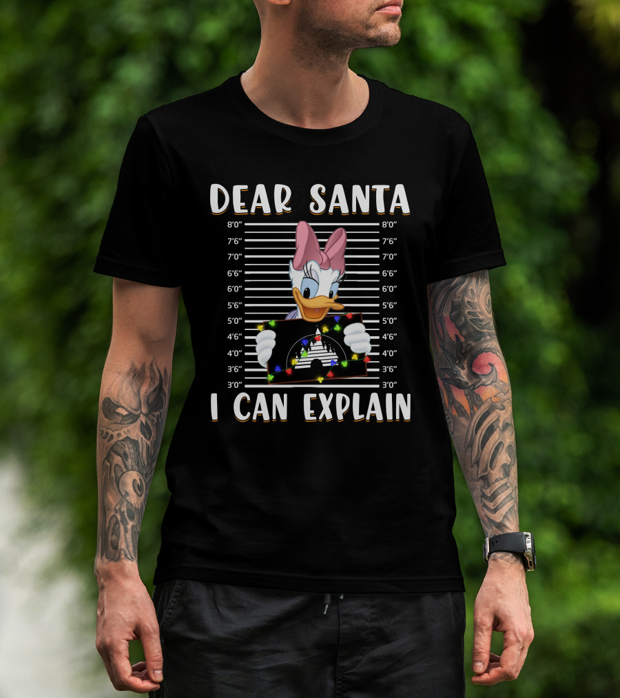 Dear Santa I Can Explain Daisy Christmas Lights Disney T-Shirt