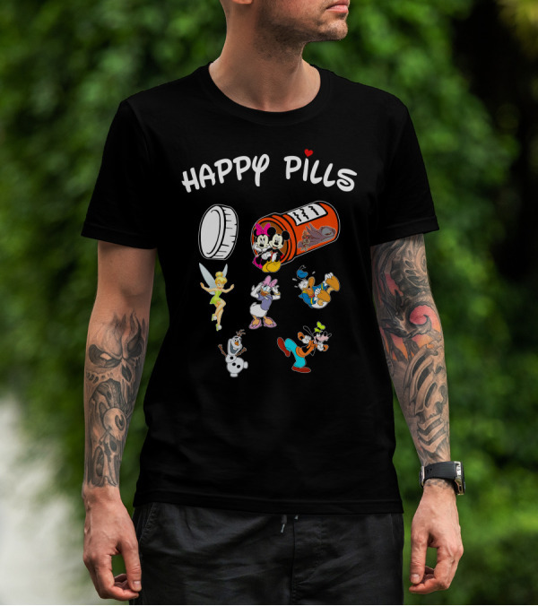 Happy Pills Mickey & Friends Disney Characters T-Shirt