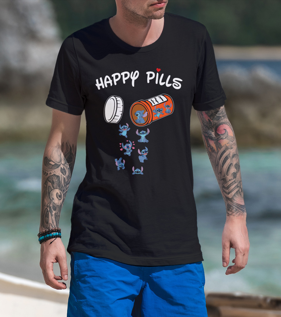 Happy Pills Stitch Capsule Fun Characters T-Shirt