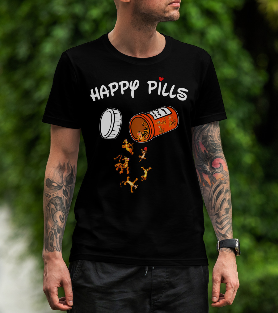 Happy Pills Tigger Capsule Fun T-Shirt