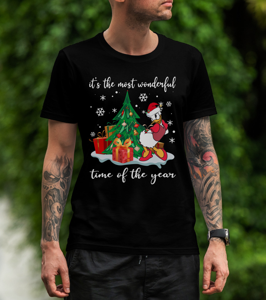 It's The Most Wonderful Time Of The Year Daisy Christmas Tree And Gifts T-Shirt