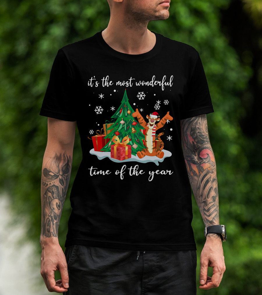 It's The Most Wonderful Time Of The Year Tigger Christmas Tree Celebration T-Shirt