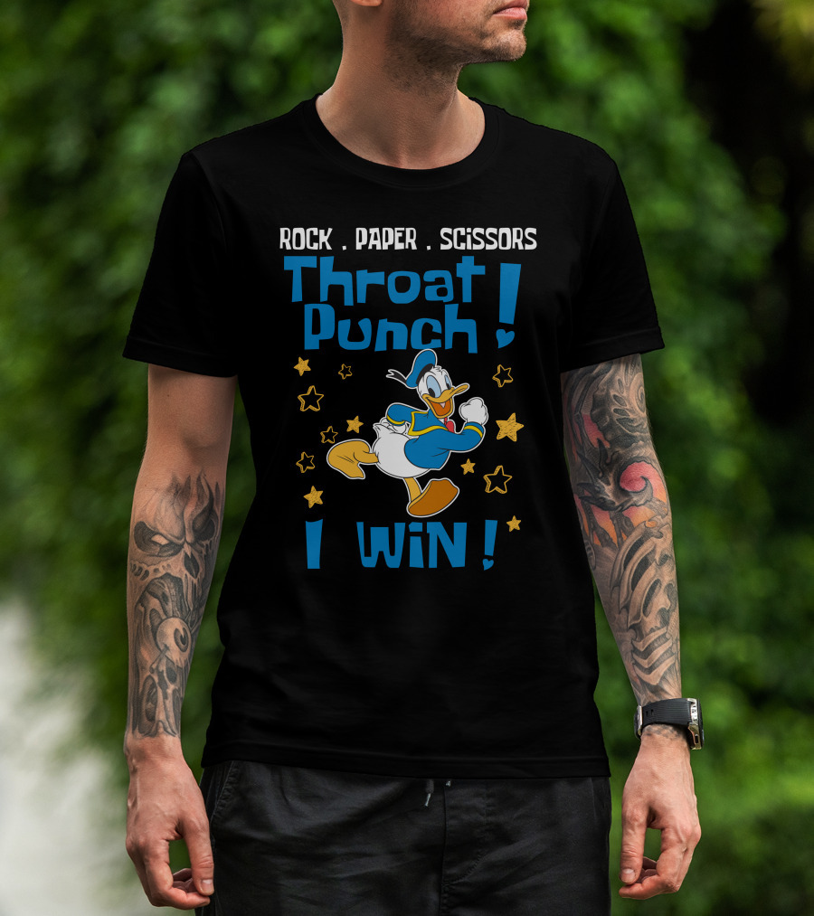Rock Paper Scissors Throat Punch I Win T-Shirt
