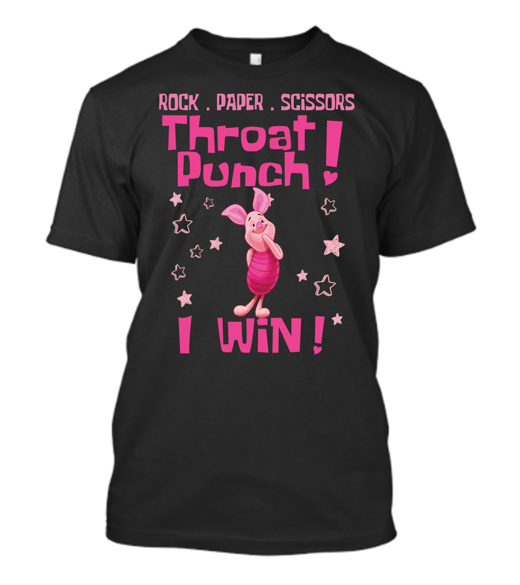 Rock Paper Scissors Throat Punch Piglet I Win T-Shirt