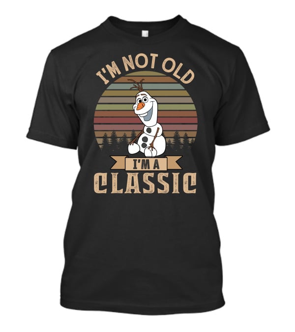 I'm Not Old I'm A Classic Olaf Vintage Retro Stripes T-Shirt