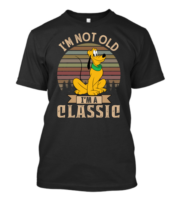 I'm Not Old I'm A Classic Pluto Vintage Stripes T-Shirt