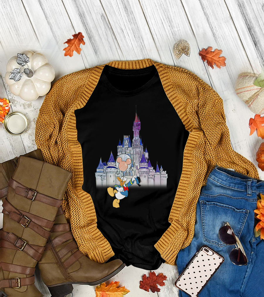 Donald Castle Mickey Balloon T-Shirt