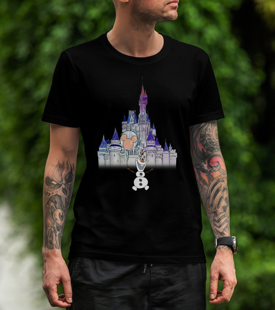 Frozen Olaf Disney Castle Mickey Balloon T-Shirt