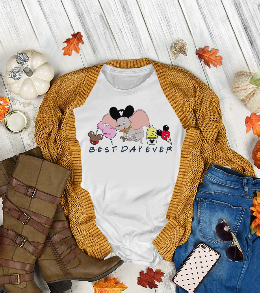 Best Day Ever Dumbo Mickey Ears Disney Sweets T-Shirt