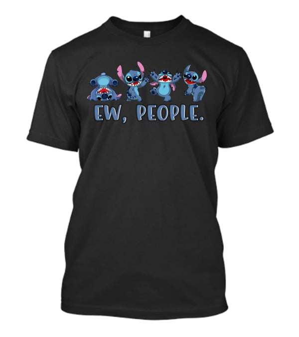 Ew People Stitch Alien Character Expressions T-Shirt