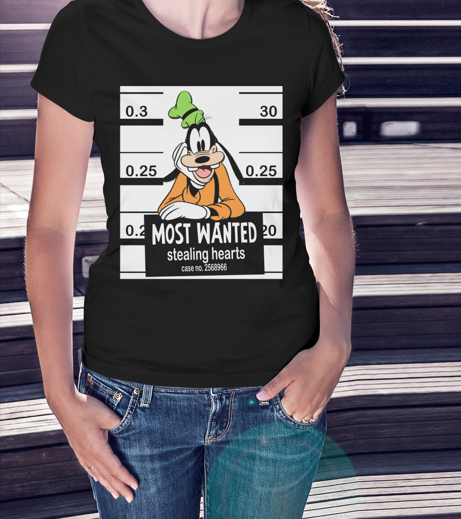 Most Wanted Goofy Stealing Hearts Case No. 2568966 T-Shirt