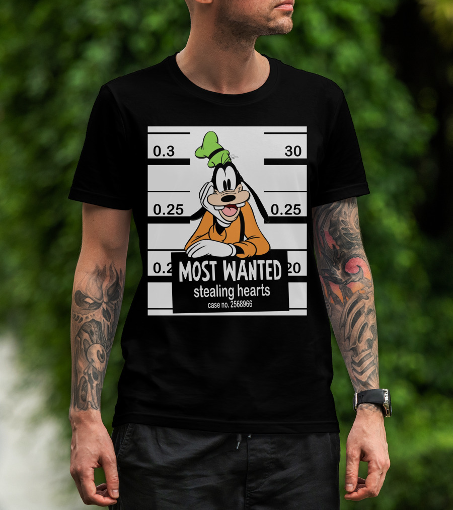 Most Wanted Goofy Stealing Hearts Case No. 2568966 T-Shirt