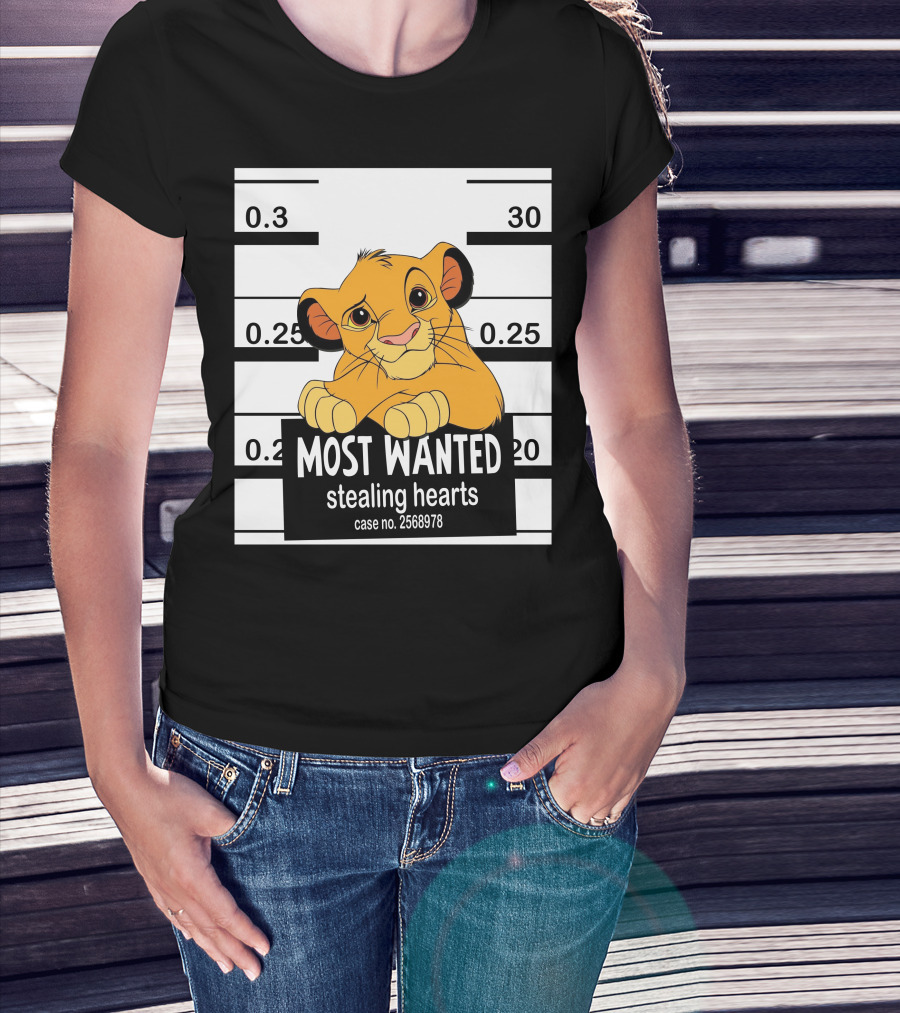 Most Wanted Simba Stealing Hearts Case No. 2568978 T-Shirt