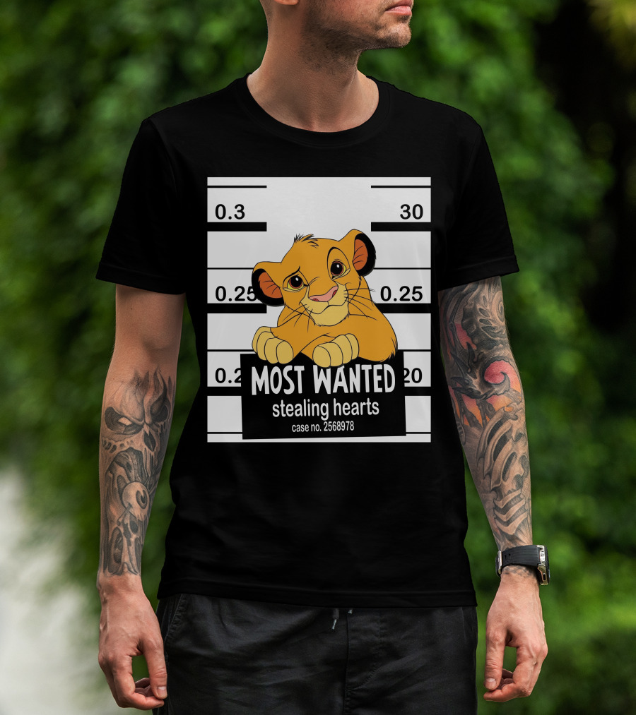 Most Wanted Simba Stealing Hearts Case No. 2568978 T-Shirt