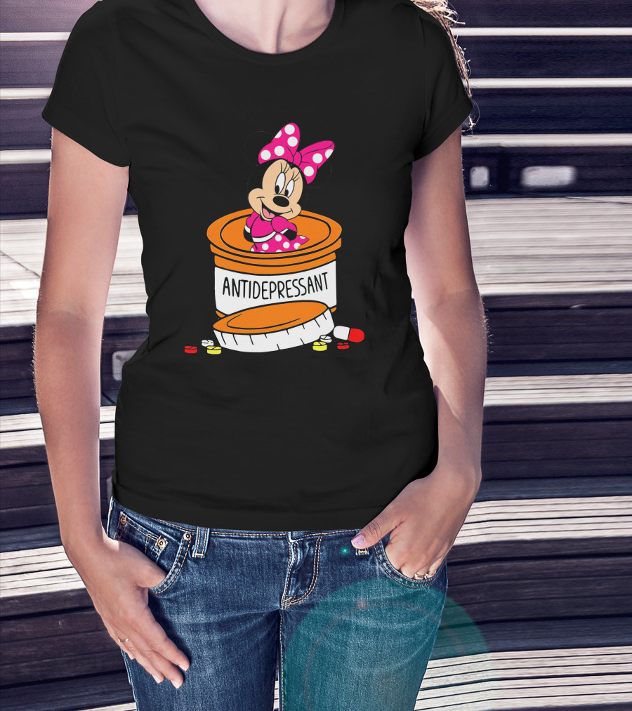 Minnie Antidepressant Pill Bottle T-Shirt