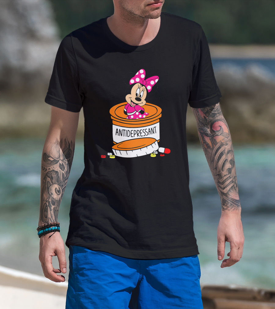 Minnie Antidepressant Pill Bottle T-Shirt