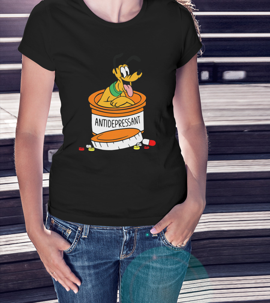 Pluto Antidepressant Pill Bottle T-Shirt