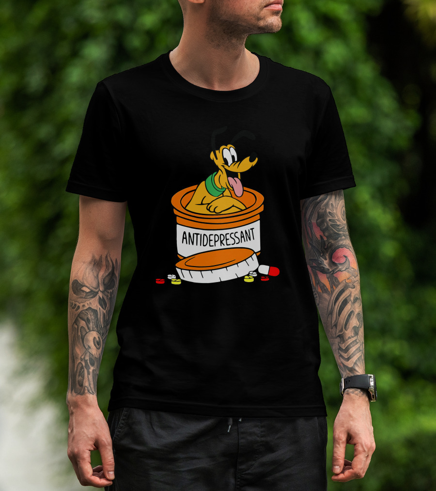 Pluto Antidepressant Pill Bottle T-Shirt