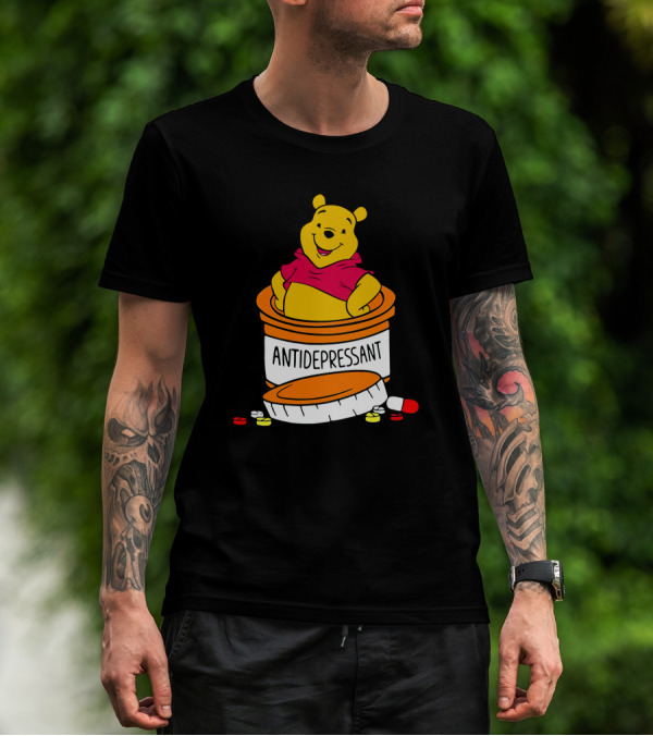 Pooh Antidepressant Jar With Pills T-Shirt