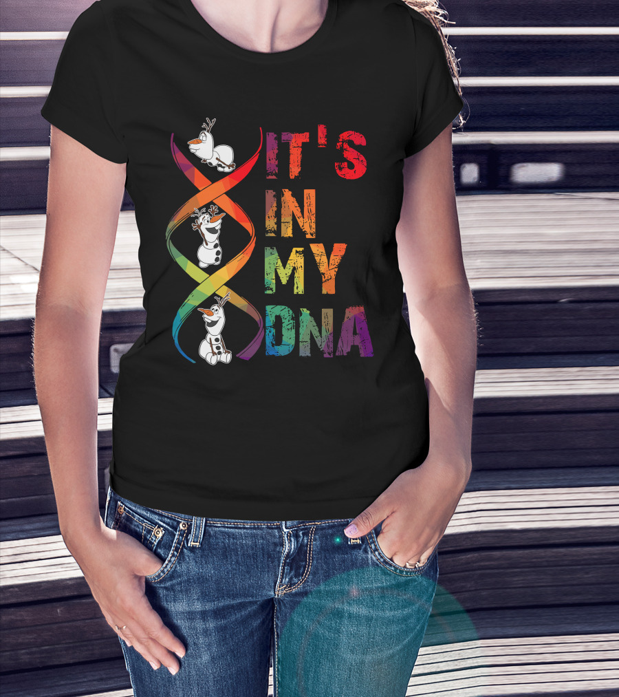 Olaf It's In My Dna Frozen Theme T-Shirt