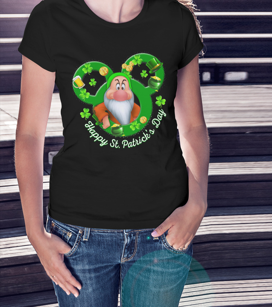 Happy St. Patrick's Day Grumpy Disney Holiday Celebration T-Shirt