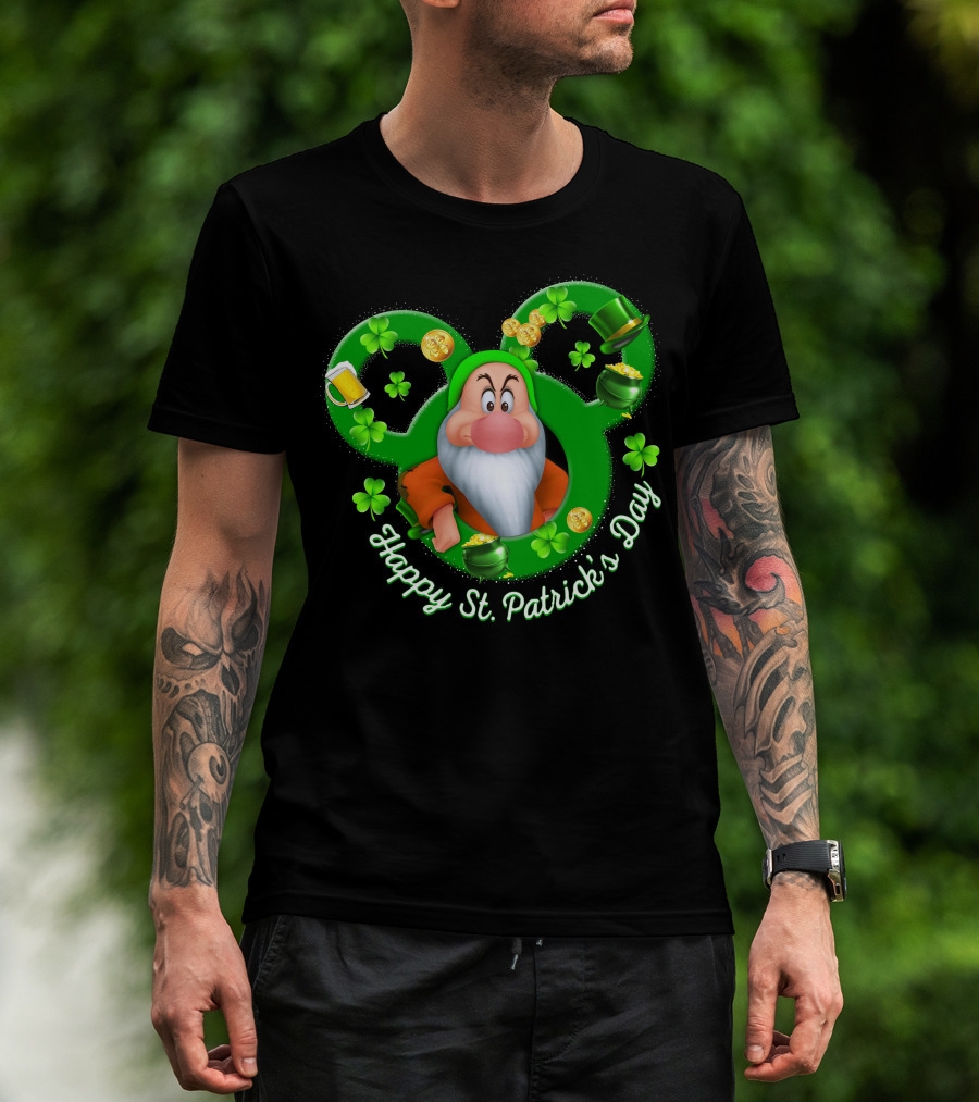 Happy St. Patrick's Day Grumpy Disney Holiday Celebration T-Shirt