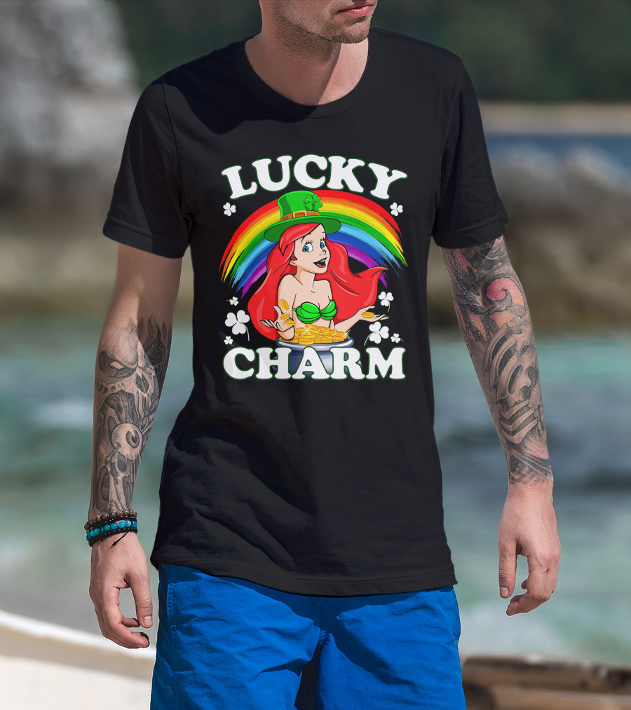 Lucky Charm Rainbow Ariel Pot Of Gold T-Shirt