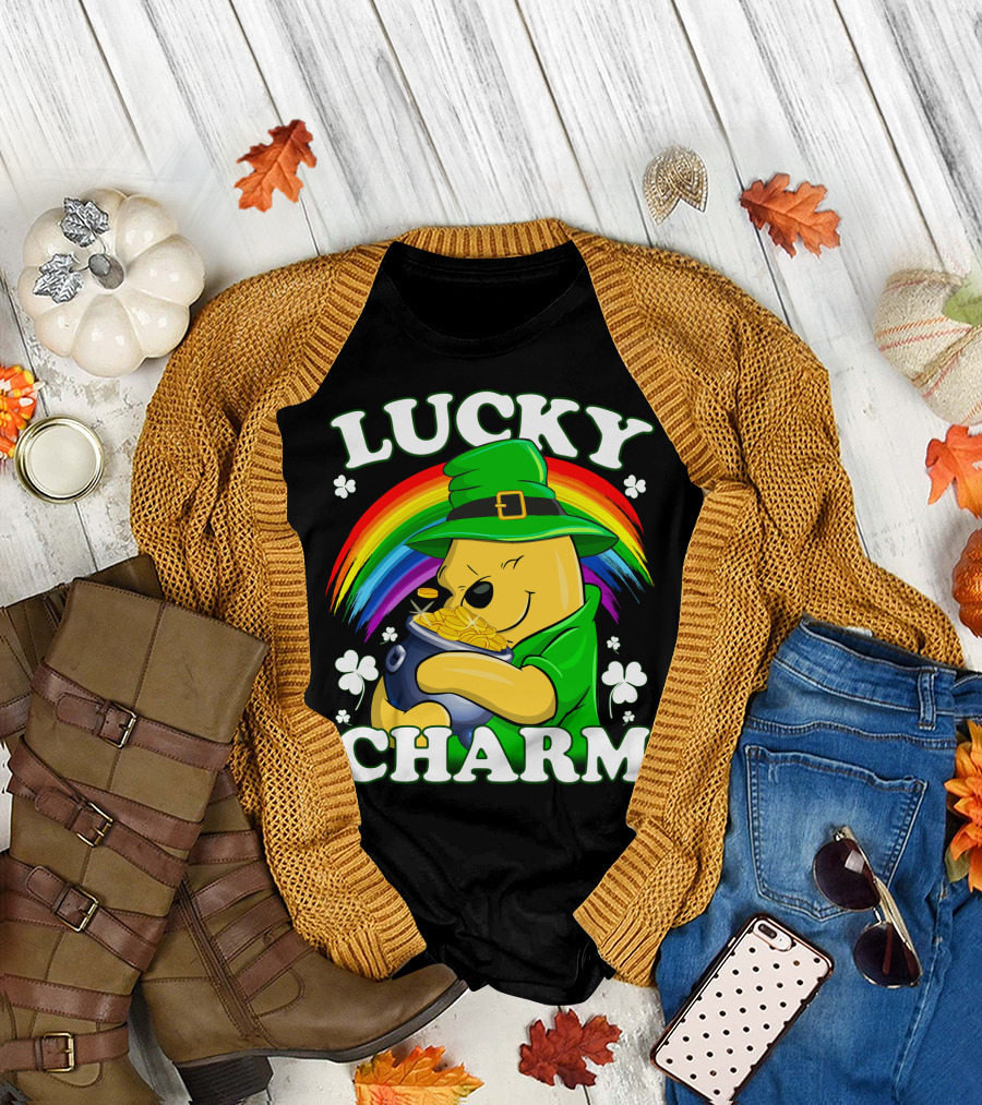 Lucky Charm Rainbow Bear St. Patrick's Day T-Shirt