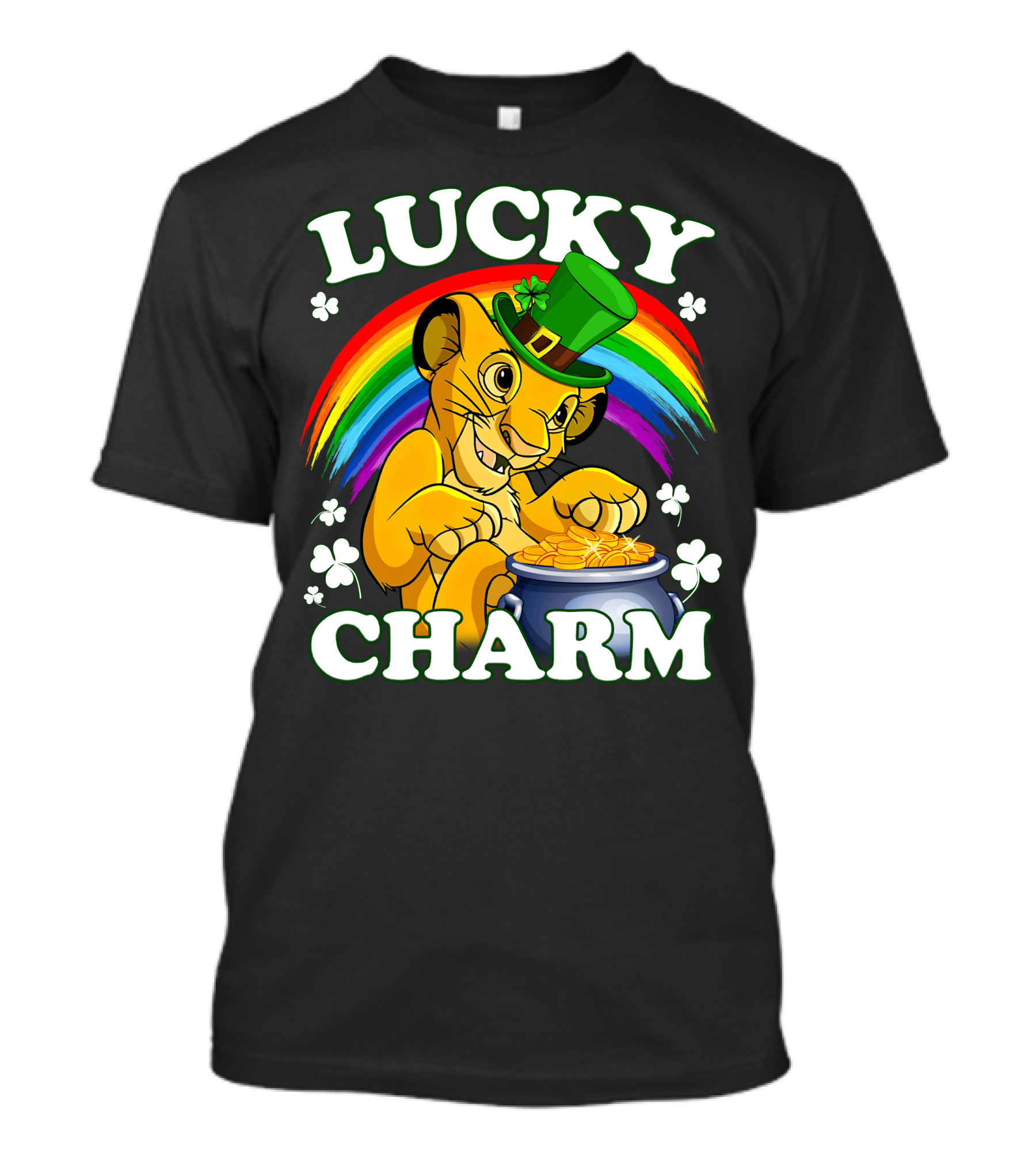 Lucky Charm Simba Rainbow Pot Of Gold T-Shirt