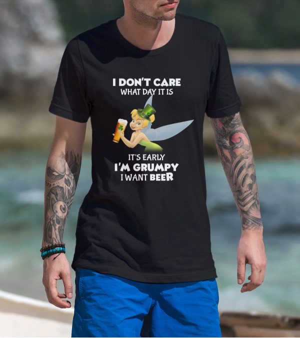 Tinker Bell St. Patrick's Grumpy Beer Day T-Shirt