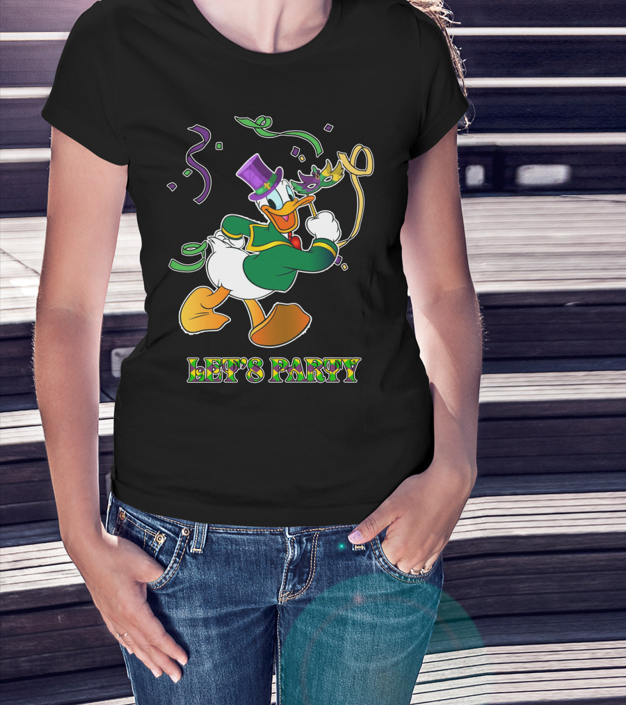 Donald Let's Party Mardi Gras Celebration T-Shirt