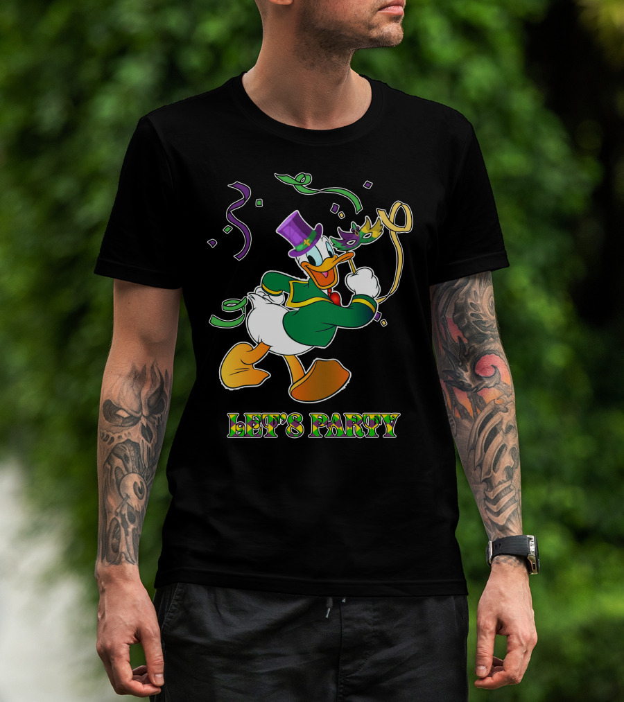 Donald Let's Party Mardi Gras Celebration T-Shirt