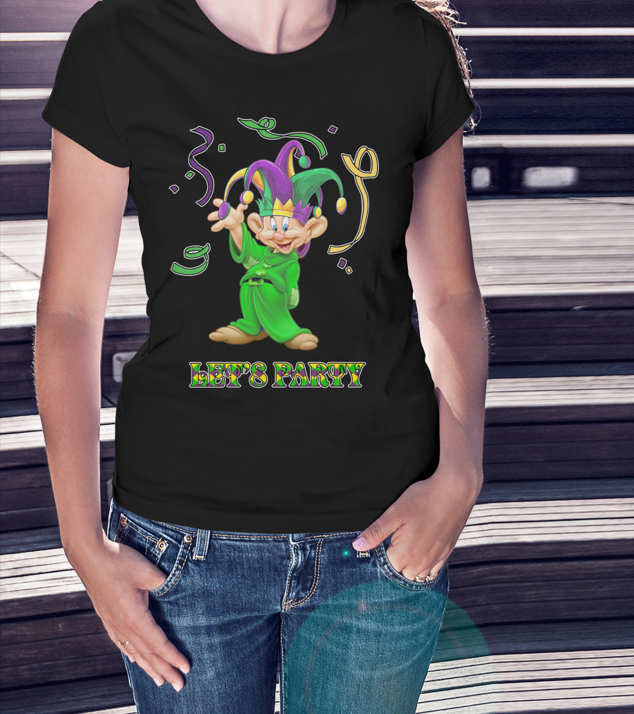 Dopey Let's Party Jester Outfit Celebration T-Shirt