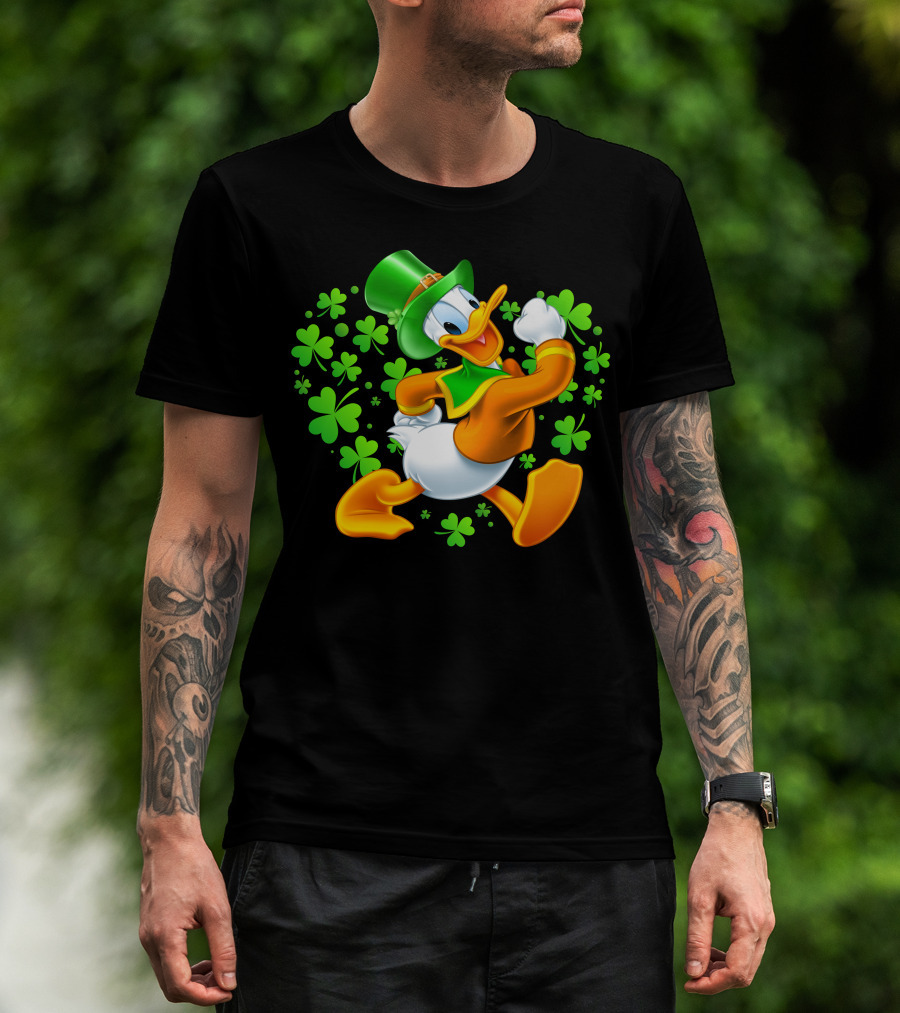 Donald Duck St. Patrick's Day Shamrock Hat T-Shirt