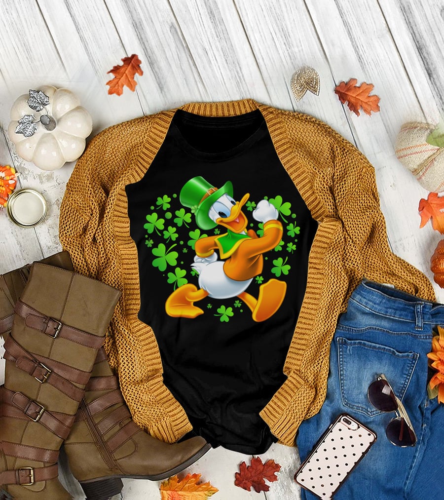 Donald Duck St. Patrick's Day Shamrock Hat T-Shirt