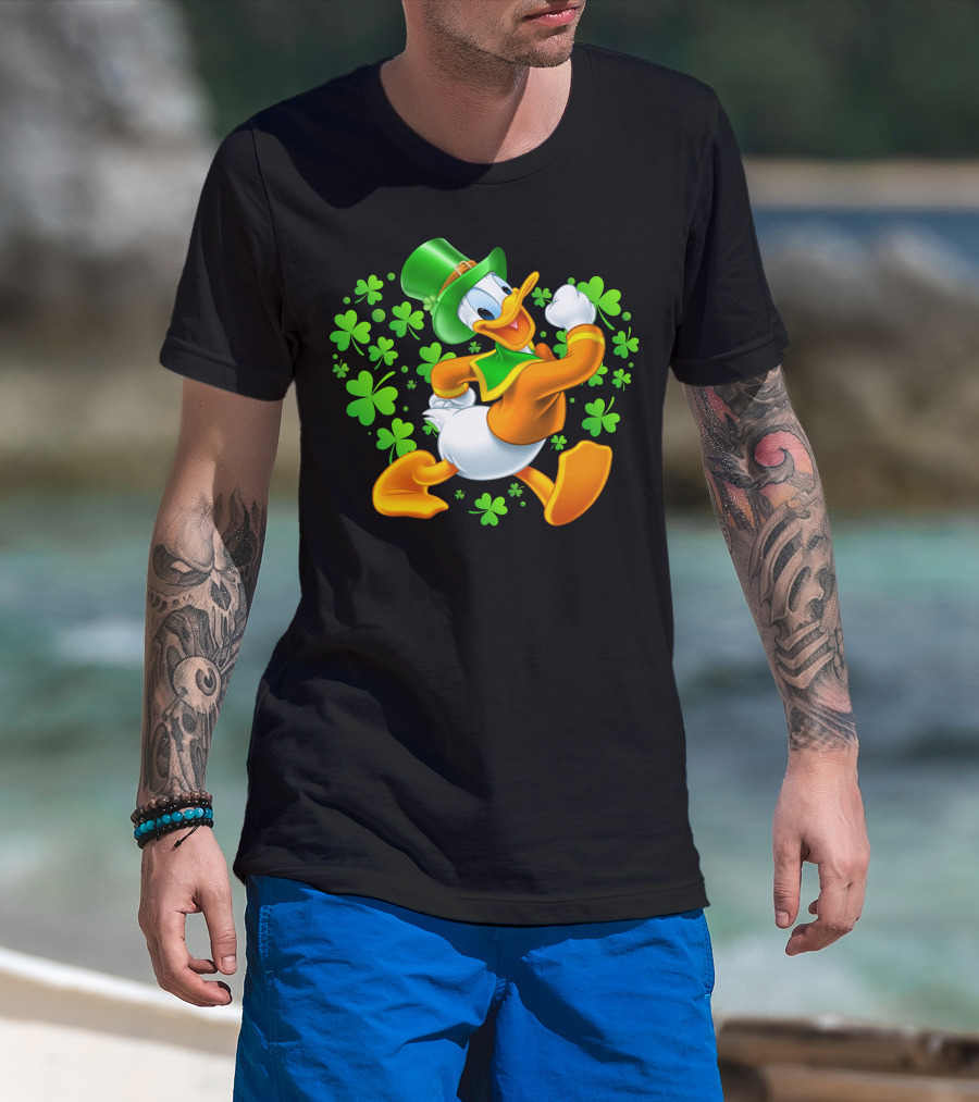 Donald Duck St. Patrick's Day Shamrock Hat T-Shirt