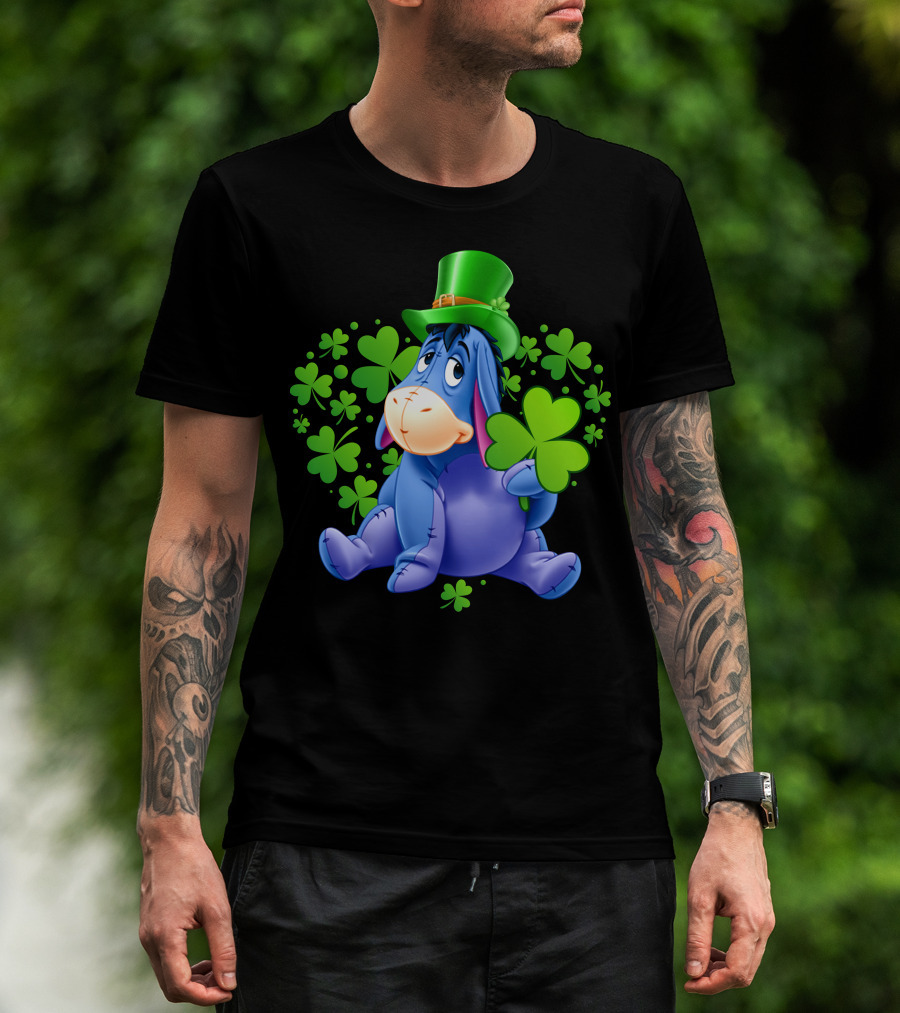 Eeyore St. Patrick's Day Clover Hat T-Shirt