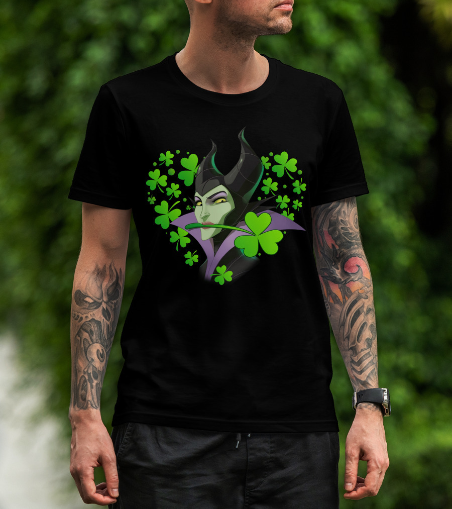 Maleficent Shamrock Heart T-Shirt