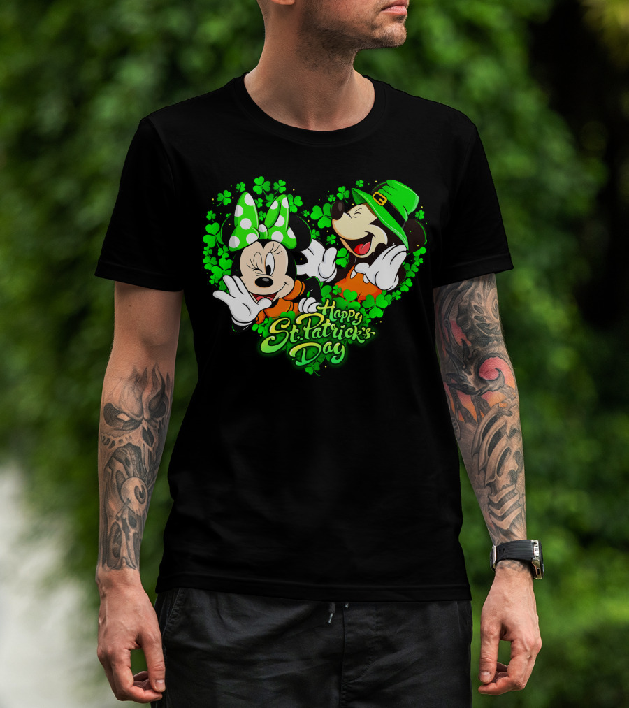 Happy St. Patrick's Day Mickey Minnie T-Shirt