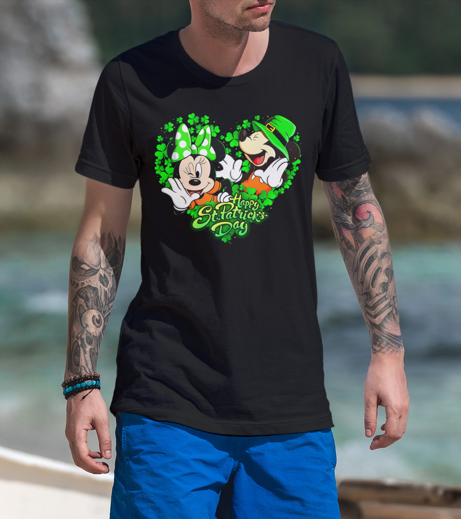 Happy St. Patrick's Day Mickey Minnie T-Shirt