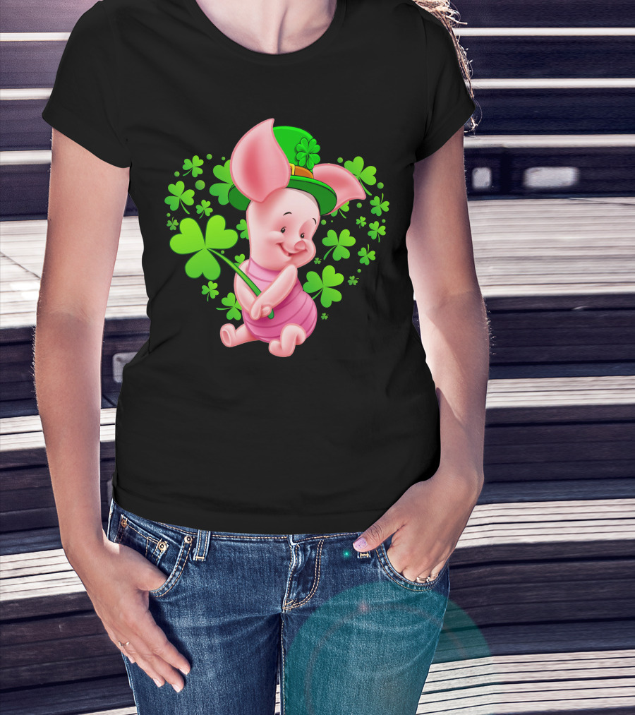 Piglet St. Patrick's Day Clover Celebration T-Shirt