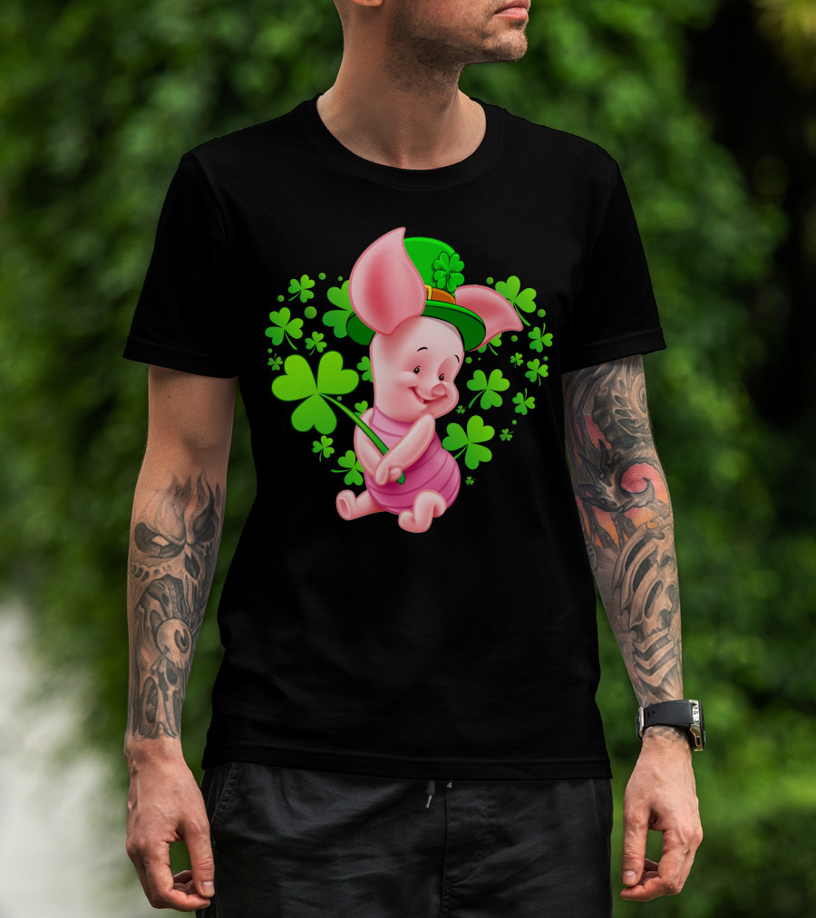 Piglet St. Patrick's Day Clover Celebration T-Shirt