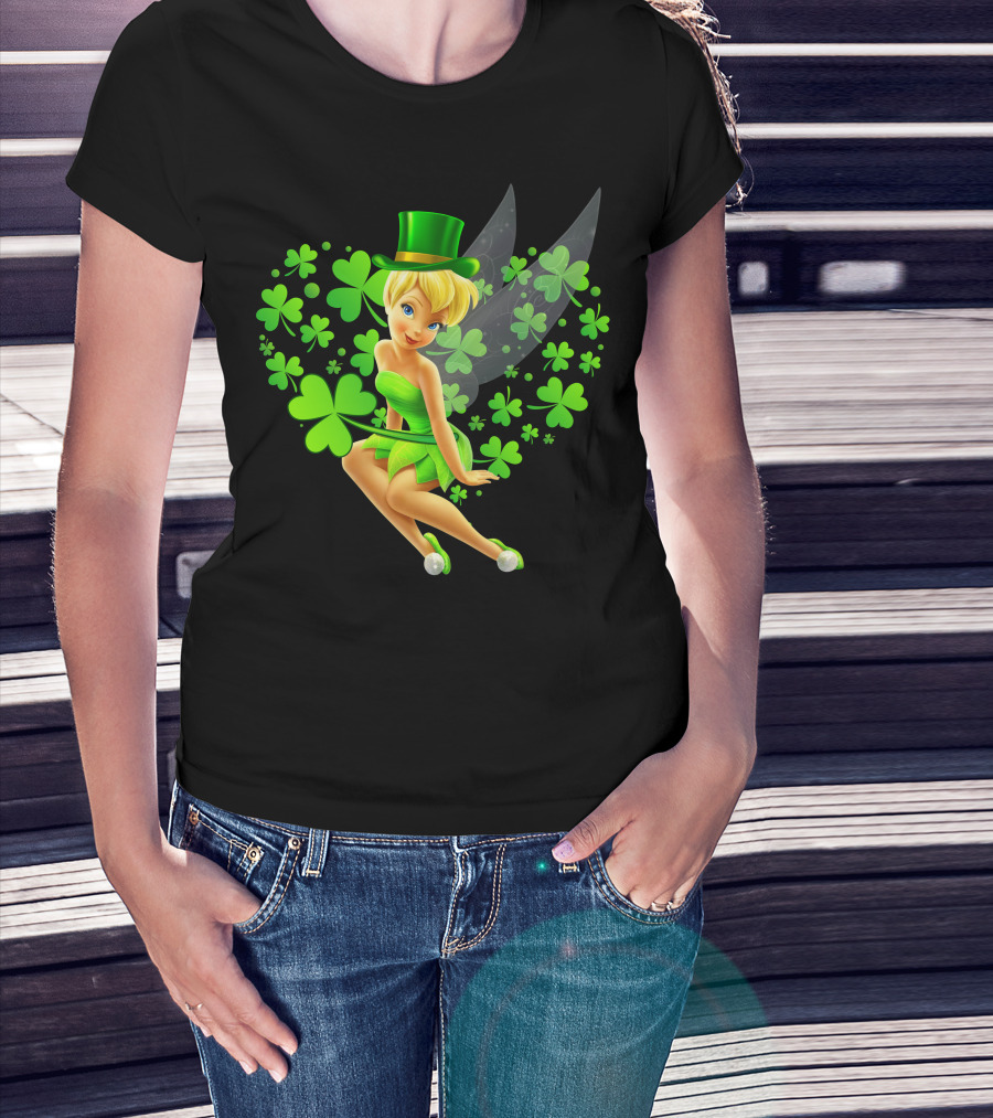 Tinker Bell St. Patrick's Day Shamrock Fairy T-Shirt