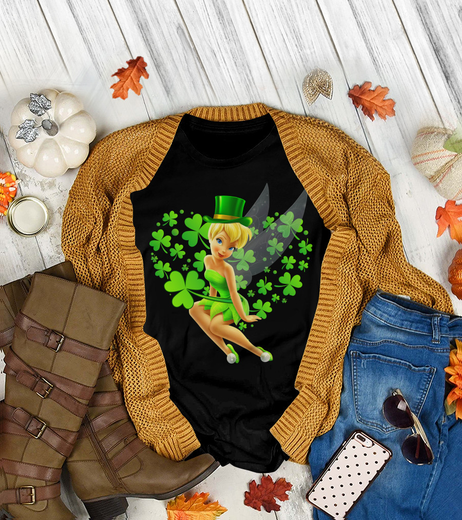 Tinker Bell St. Patrick's Day Shamrock Fairy T-Shirt