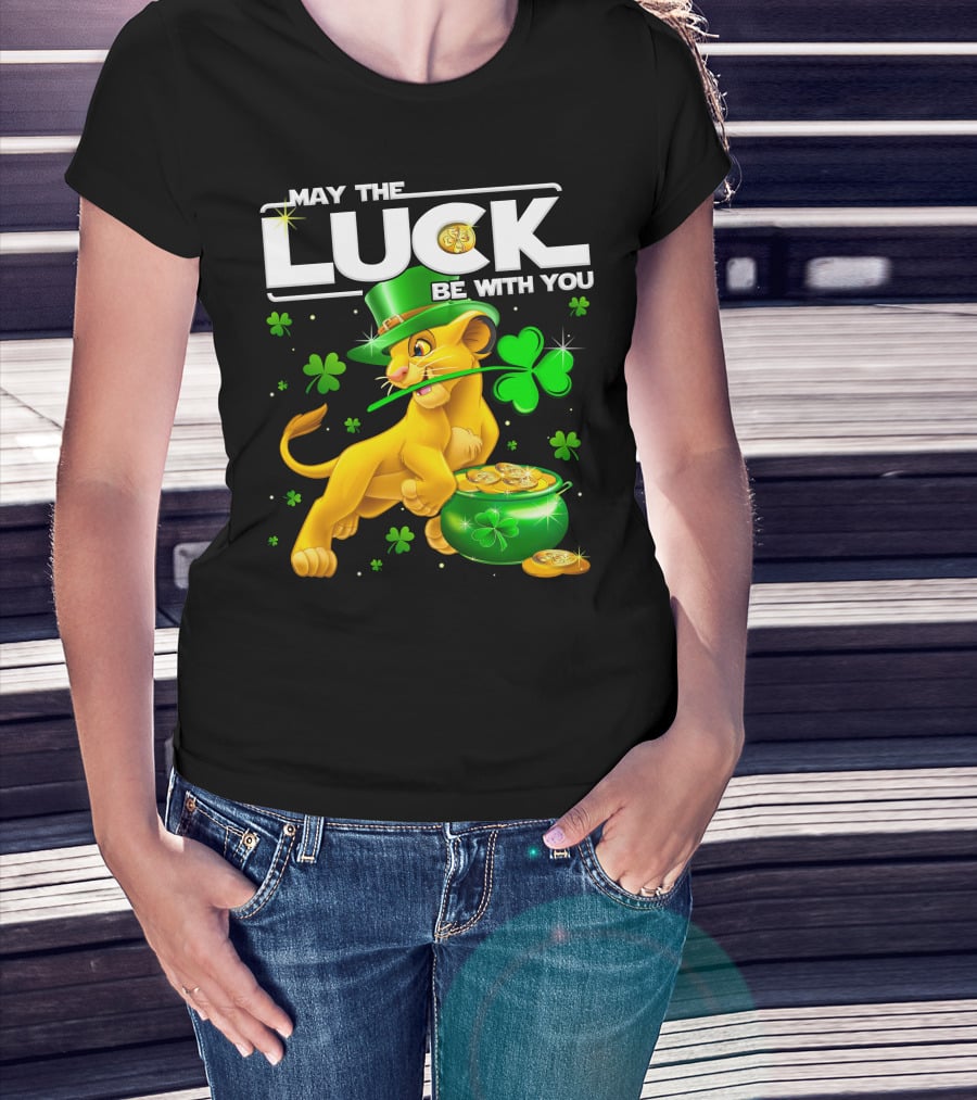 May The Luck Be With You Simba St Patrick's Day T-Shirt